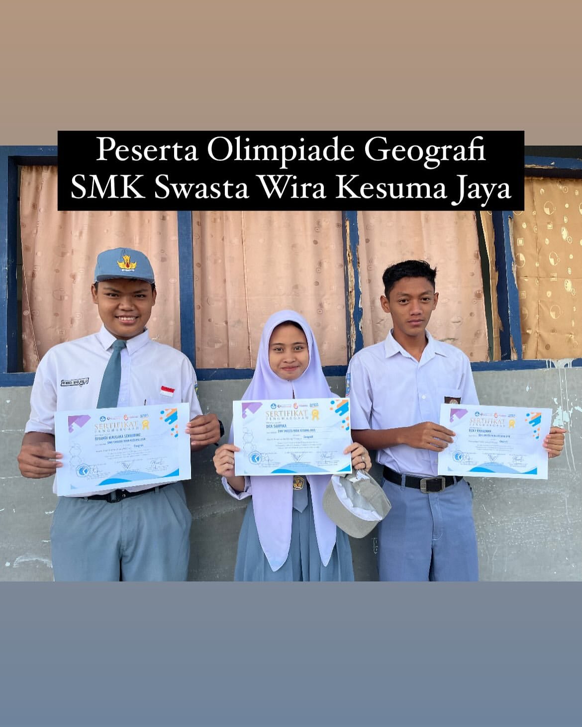 Siswa dan siswi SMK Wira Kesuma Jaya mengikuti Olimpiade Geografi
