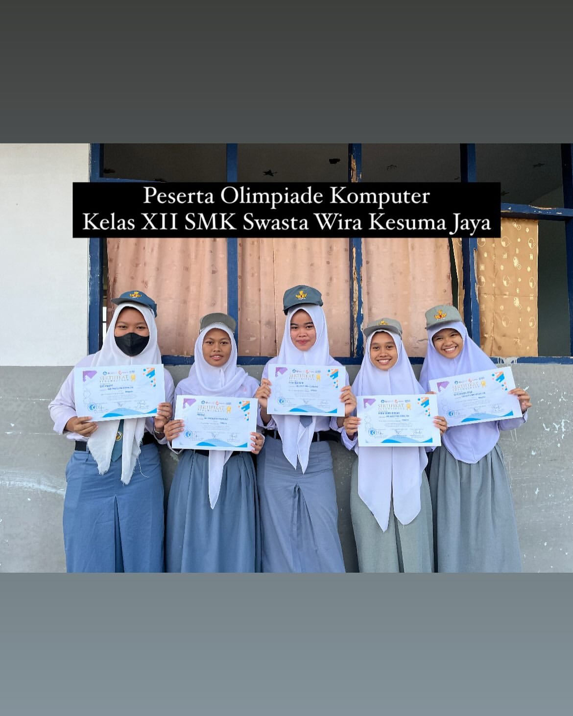 Dokumentasi siswa dan siswi SMK Wira Kesuma Jaya dalam Olimpiade Komputer